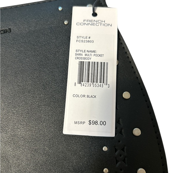 French Connection Black Studded Women's Bag - Picture 3 of 4